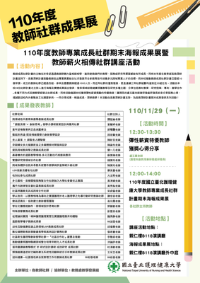 110年度教師社群海報成果