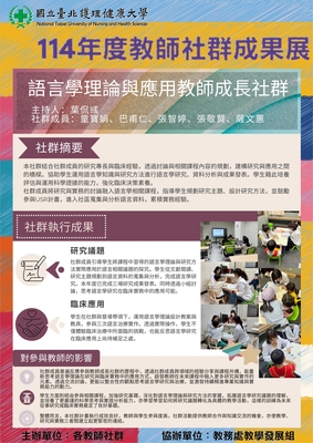 114-28 語言學理論與應用教師成長社群